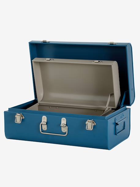 Lot de 2 malles en métal gigognes bleu jean+cannelle+rose nude+vert / jaune - vertbaudet enfant 