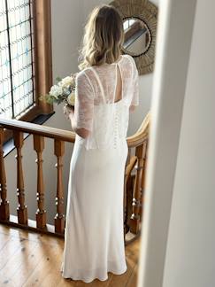 Vêtements de grossesse-Robe-Robe de mariée en crêpe grossesse ou femme collection mariage