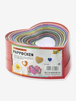 Chambre et rangement-Rangement-Bac, boite, panier de rangement-Set de 12 boîtes en carton RAINBOW folia, en forme de c½ur