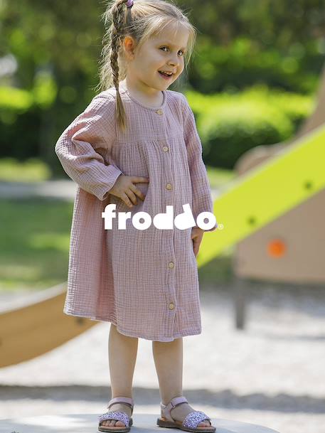 Leren sandalen voor meisjes LORE SPARKLE FRODDO rozen - vertbaudet enfant 
