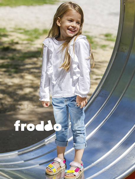 Sandales à scratch pour garçon KE FLASH froddo fuchsia+marine - vertbaudet enfant 