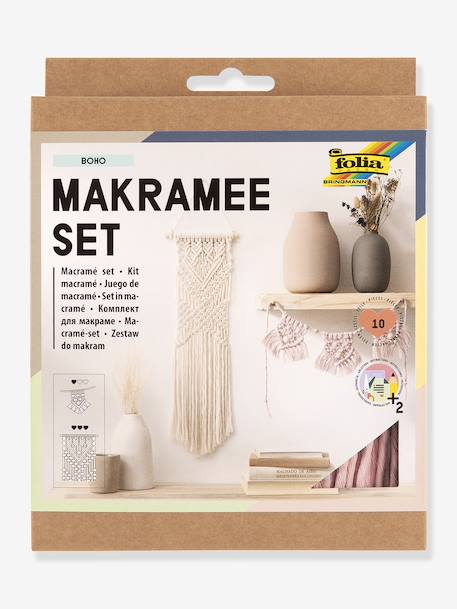 Set de macramé BOHO folia, 10 pièces beige - vertbaudet enfant 