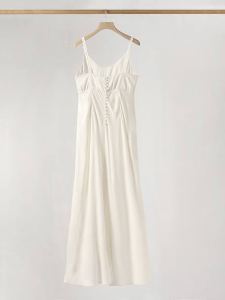 Robe de mariée en crêpe grossesse ou femme collection mariage écru - vertbaudet enfant 