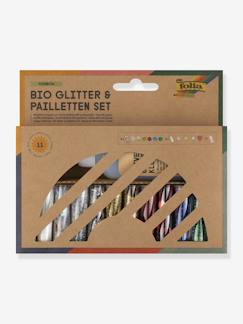 Jouet-Activités artistiques-Perles, mode et coffrets créatifs-Set de 10 paillettes & sequins BIO RAINBOW folia avec colle
