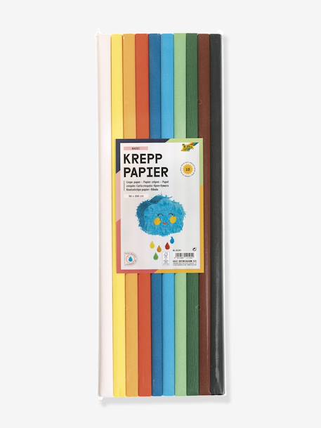Set van 10 rollen crêpepapier FARBMIX BASIC FOLIA, 50 x 200 cm meerkleurig - vertbaudet enfant 