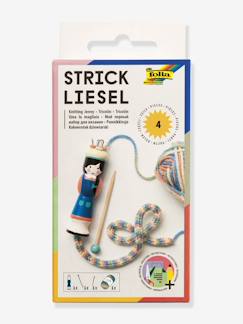 Jouet-Activités artistiques-Perles, mode et coffrets créatifs-Set Tricotin folia avec laine, aiguille à tricoter et aiguille à broder