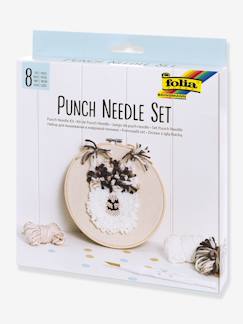 Jouet-Activités artistiques-Perles, mode et coffrets créatifs-Set Punch Needle folia, 8 pièces