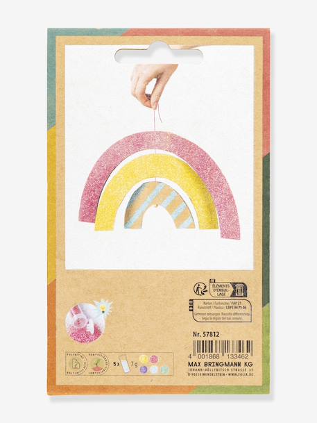 Set van 5 BIO RAINBOW M sierspeldjes FOLIA meerkleurig - vertbaudet enfant 