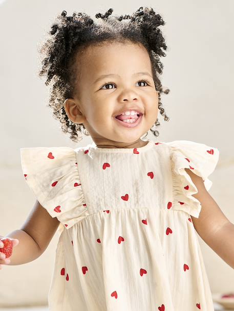 Babyjurk in seersucker vanille - vertbaudet enfant 