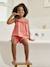 Pyjashort fille volant brodé corail - vertbaudet enfant 