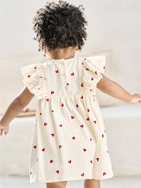 Babyjurk in seersucker vanille - vertbaudet enfant 