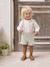 Feestelijke set met overhemd + korte broek voor baby beige+saliegroen - vertbaudet enfant 