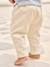 Pantalon bébé taille élastiquée caramel+vanille - vertbaudet enfant 