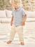 Pantalon bébé taille élastiquée caramel+vanille - vertbaudet enfant 