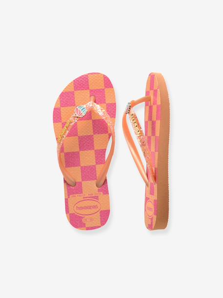 Slippers voor kinderen Slim Glitter Trendy HAVAIANAS rozen - vertbaudet enfant 
