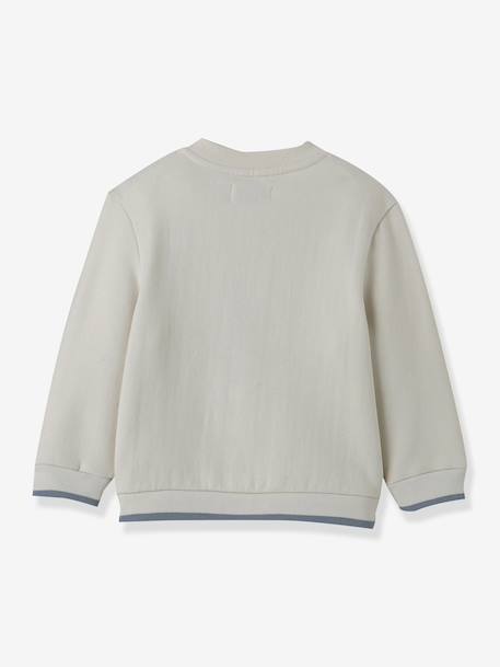 Sweater zeilboot baby biologisch katoen CYRILLUS ecru - vertbaudet enfant 