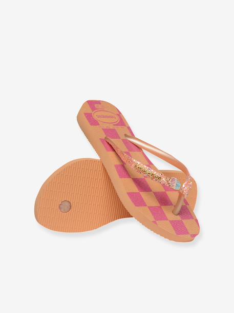 Slippers voor kinderen Slim Glitter Trendy HAVAIANAS rozen - vertbaudet enfant 