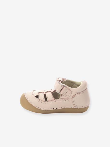 Sandalen van leer voor baby's Sushy 895233-10-131 KICKERS® rozen - vertbaudet enfant 