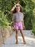 Short fille esprit tregging rose+vert sauge+violet - vertbaudet enfant 