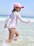 Maillot de bain fille à manches longues rose imprimé - vertbaudet enfant 