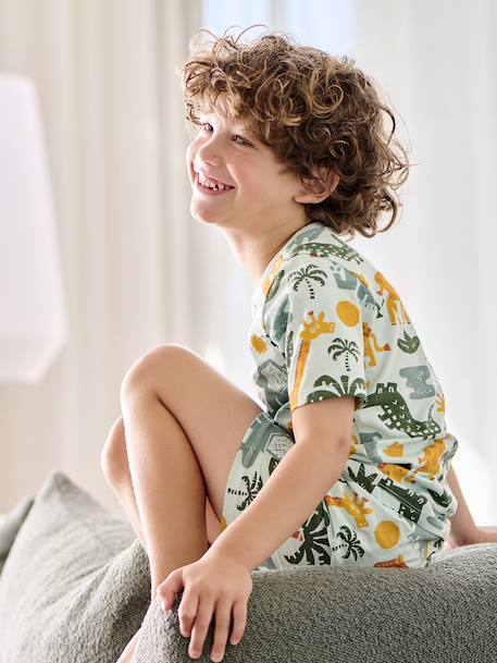 Lot de 2 pyjashorts garçon savane bleu pétrole - vertbaudet enfant 