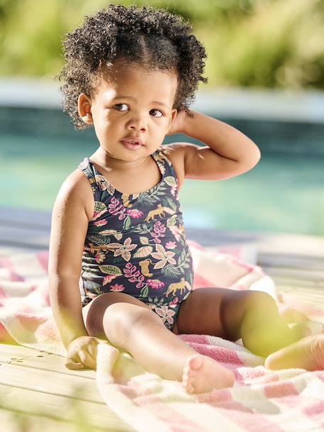 Maillot de bain 1 pièce imprimé Capsule famille bébé fille encre - vertbaudet enfant 