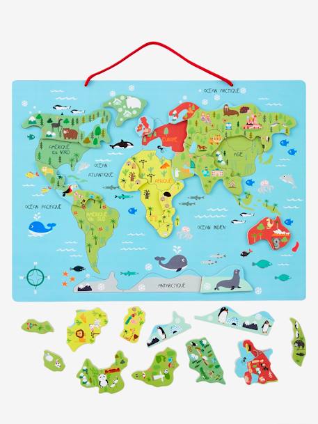 Magnetische puzzel Wereld meerkleurig - vertbaudet enfant 