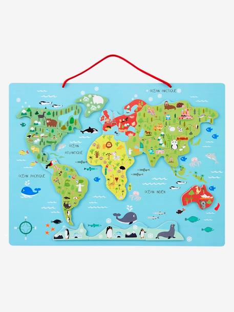 Magnetische puzzel Wereld meerkleurig - vertbaudet enfant 