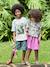 Blouse plastron en gaze imprimée fille vert sauge - vertbaudet enfant 