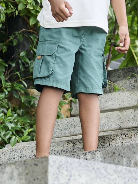 Bermuda style battle garçon vert sapin - vertbaudet enfant 