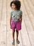 Short en gaze de coton avec ceinture fille violet - vertbaudet enfant 