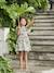 Robe en gaze de coton imprimée fille vert sauge - vertbaudet enfant 