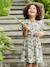 Robe en gaze de coton imprimée fille vert sauge - vertbaudet enfant 