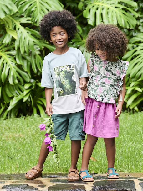 Bermuda style battle garçon vert sapin - vertbaudet enfant 