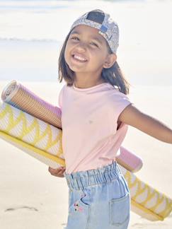 Tee-shirt fille uni fantaisie manches courtes personnalisable  - vertbaudet enfant