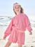 Ensemble sweat et short fleurs en éponge fille rose bonbon - vertbaudet enfant 