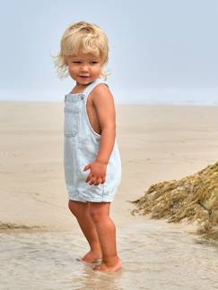 Bébé-Salopette, combinaison-Combishort bébé garçon rayé