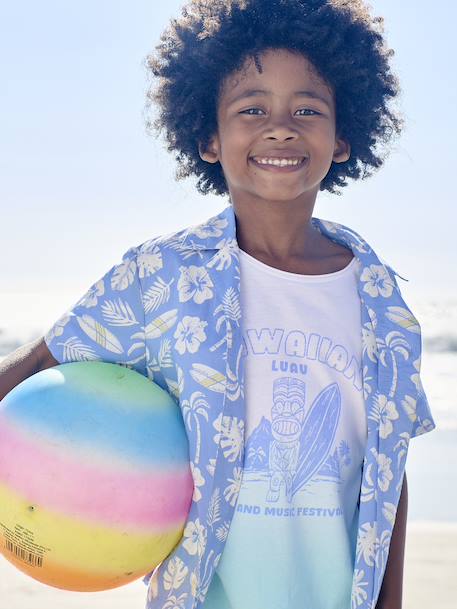 Jongensshirt Dip & Dye blauwgroen - vertbaudet enfant 