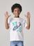 Jongensshirt met fotoprint wit - vertbaudet enfant 