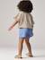 Short fille en denim léger facile à enfiler denim bleached+stone - vertbaudet enfant 