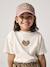 T-shirt fille imprimé manches courtes anthracite+beige+jaune pâle+sable+vanille - vertbaudet enfant 