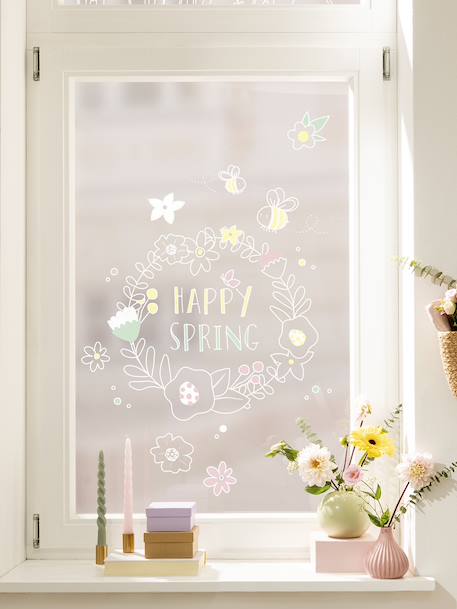 Gabarits pour vitres avec 1 marqueur à craie BLOOM & GROW Klassik folia blanc - vertbaudet enfant 