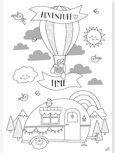 Gabarits pour vitres avec 1 marqueur à craie BLOOM & GROW Klassik folia blanc - vertbaudet enfant 