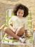 T-shirt 'summer' motif fleur glitter fille jaune pâle - vertbaudet enfant 