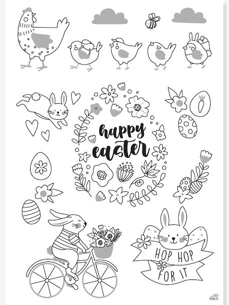 Gabarits pour vitres avec 1 marqueur à craie BLOOM & GROW Klassik folia blanc - vertbaudet enfant 