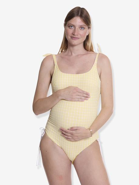 Zwangerschapsbadpak Marty CACHE COEUR geel - vertbaudet enfant 