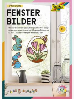 Jouet-Activités artistiques-Gommettes, collage et modelage-Kit créatif « images de fenêtre » SPRINGTIME folia, 11 motifs