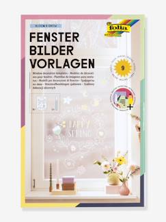 Speelgoed-Creatieve activiteiten-Tekenen en schilderen-Sjablonen voor ramen met 1 krijtmarker BLOOM & GROW Klassik FOLIA 