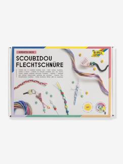 Jouet-Activités artistiques-Perles, mode et coffrets créatifs-Boîte créative SCOUBIDOU fils à tresser folia avec accessoires