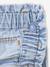 Jean fille paperbag poches coeur bleu clair+bleu moyen+denim brut - vertbaudet enfant 